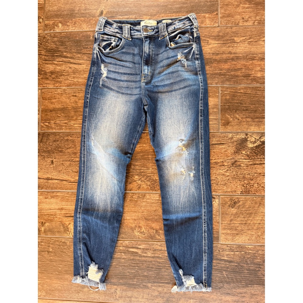 KanCan Signature Kurvy Ultra High Rise Ankle Skinny Distressed Jeans